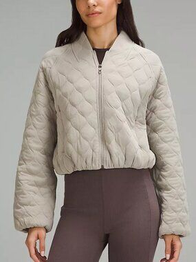 Lululemon Quilted Bomber Jacket in Riverstone